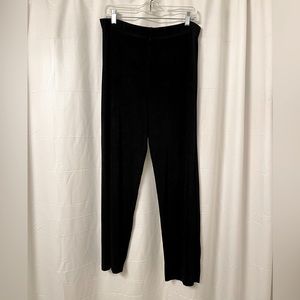 Chico’s Travelers Pants Size 2 Black Pull On Elastic Waist Pre-Owned